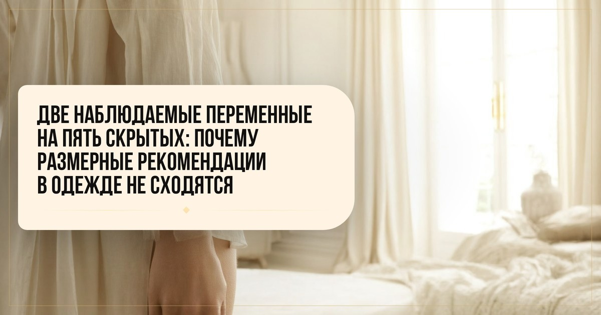 Две наблюдаемые переменные на пять скрытых: почему размерные рекомендации в одежде не сходятся - 1